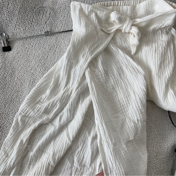 Elegant White Women's front tie Pants S - Picture 8 of 8